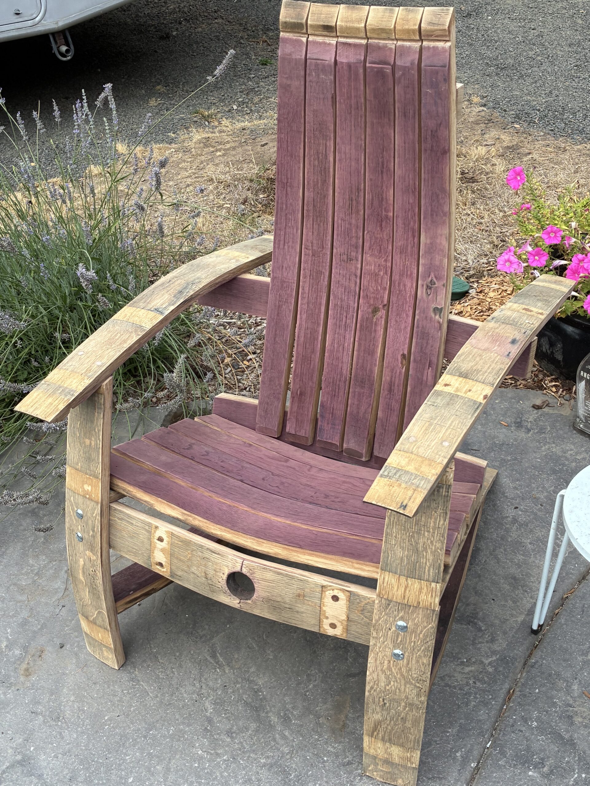 Reclaimed Oak Barrel Lounge Chair