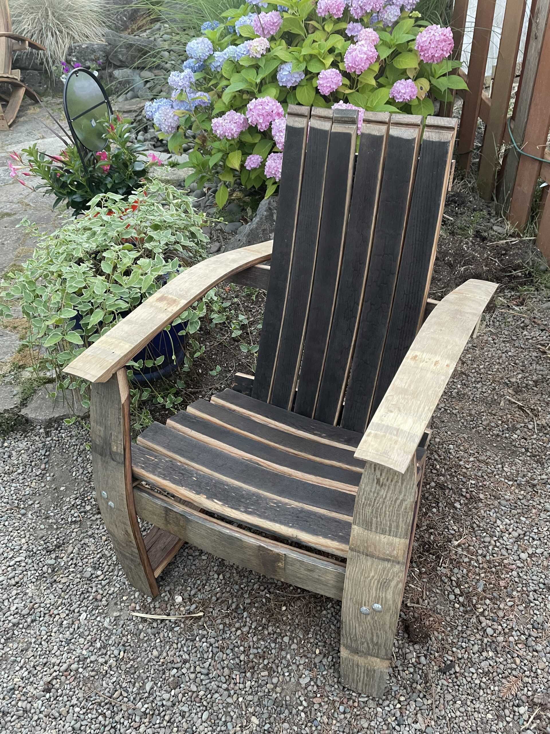 Reclaimed Oak Barrel Lounge Chair - Image 4