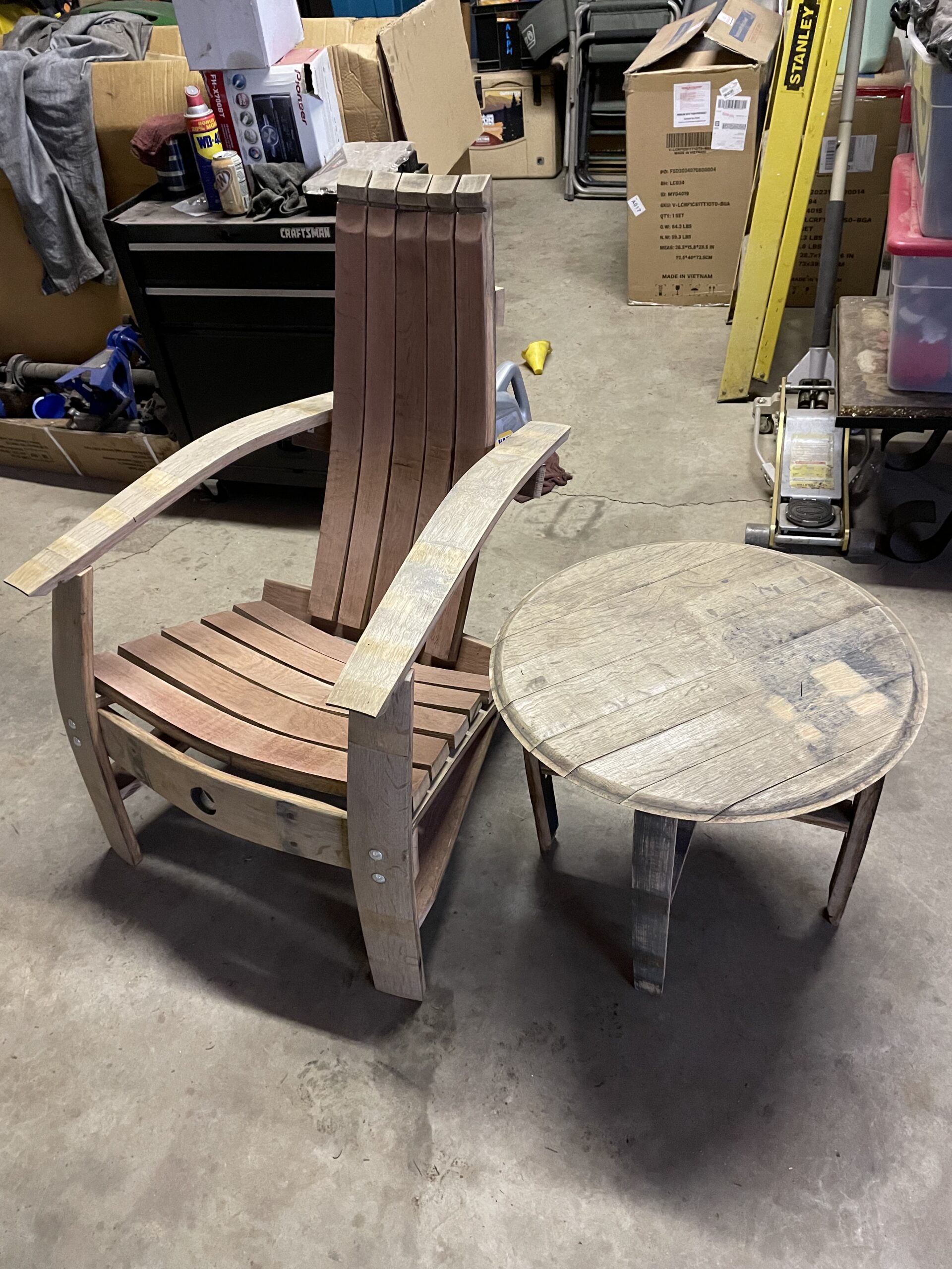 Reclaimed Oak Barrel Lounge Chair - Image 3