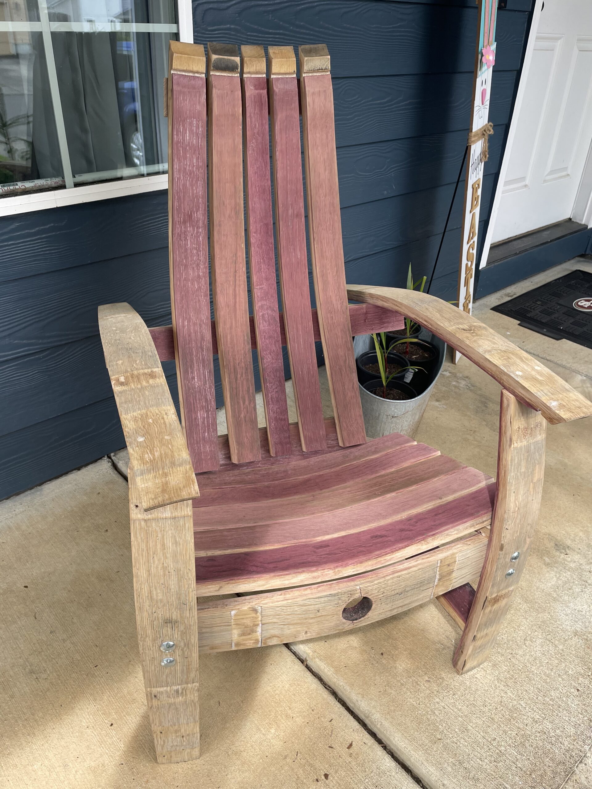 Reclaimed Oak Barrel Lounge Chair - Image 5
