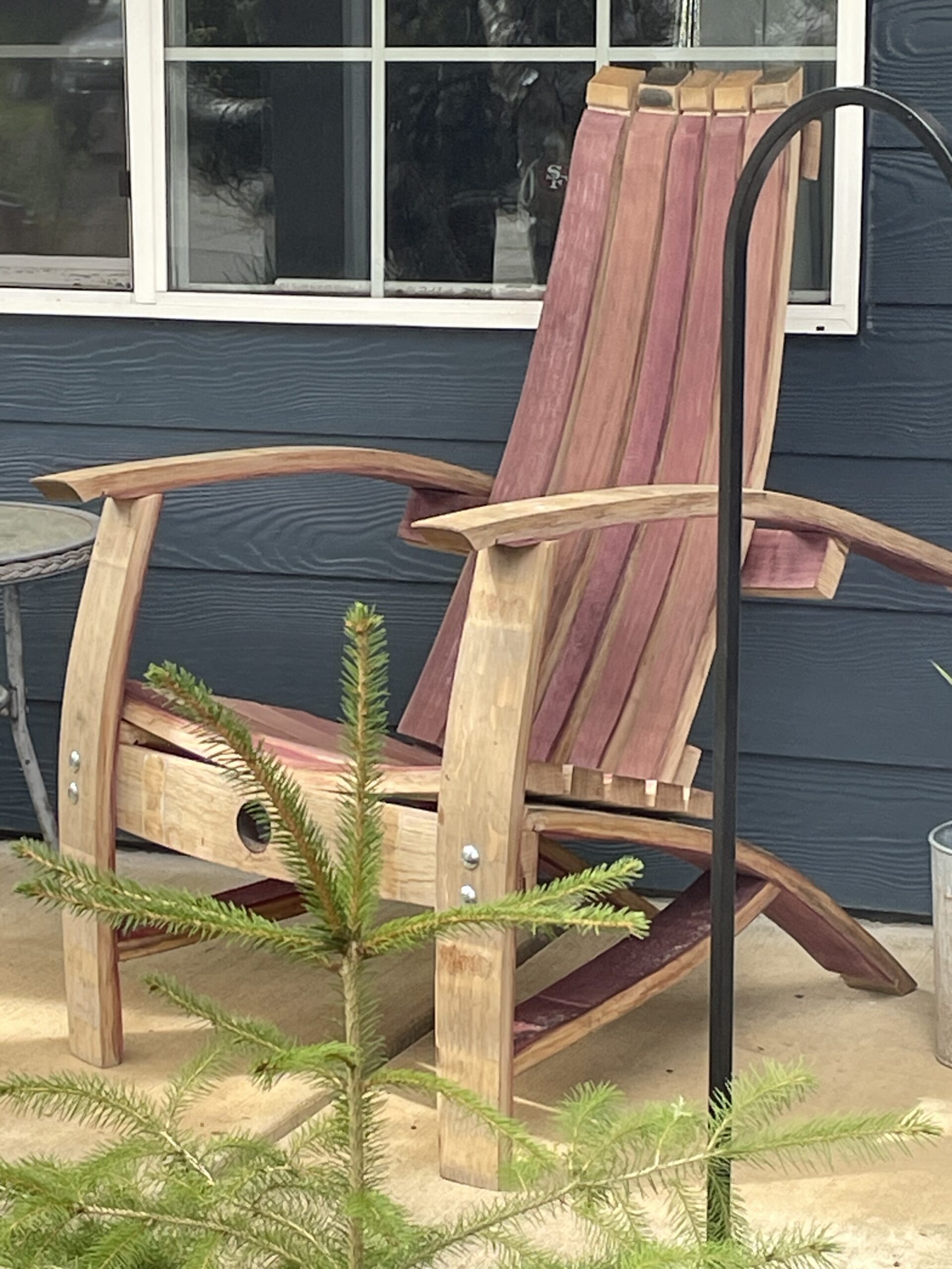 Reclaimed Oak Barrel Lounge Chair - Image 2