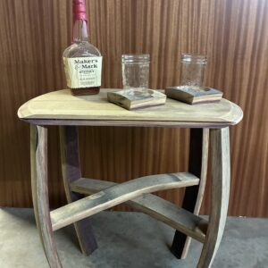 Oak Barrel Stave Side Table
