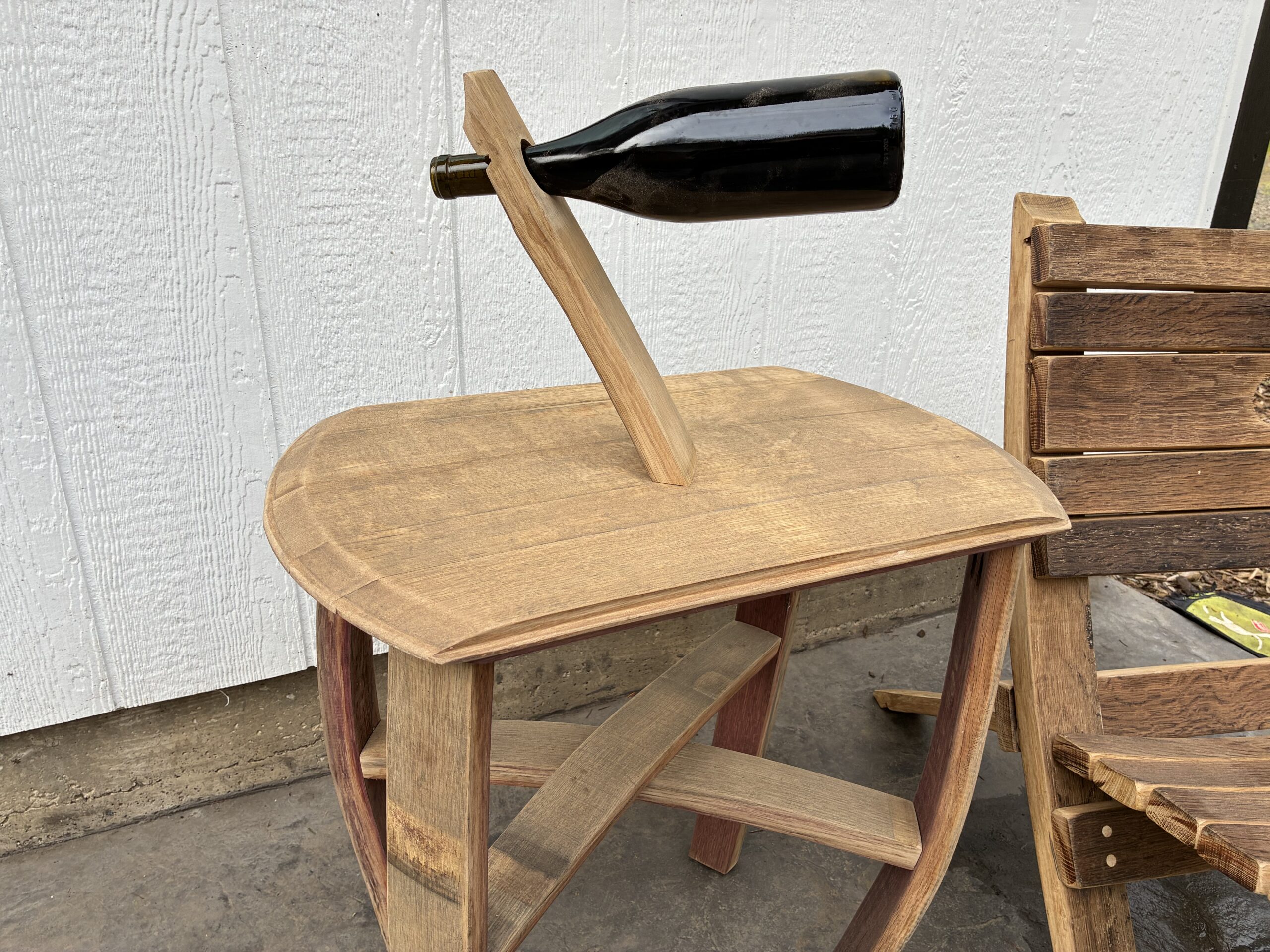 Oak Barrel Stave Side Table - Image 2