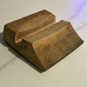 Rustic Oak barrel business card holder